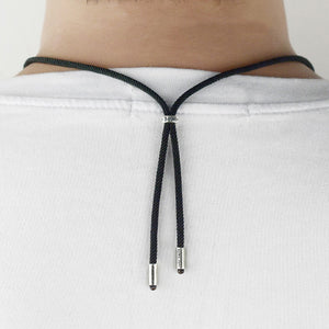 Nylon Rope Necklace (3mm) with Sterling Silver Ends & Slide Lock